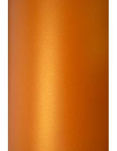 Perleťový metalizovaný dekorativní papír Sirio Pearl 300g Orange Glow oranľový pak. 10A5