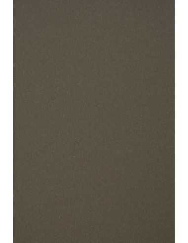 Dekorační barevný hladký ekologický papír Materica 360g Pitch tmavý hnědý pak. 10A5