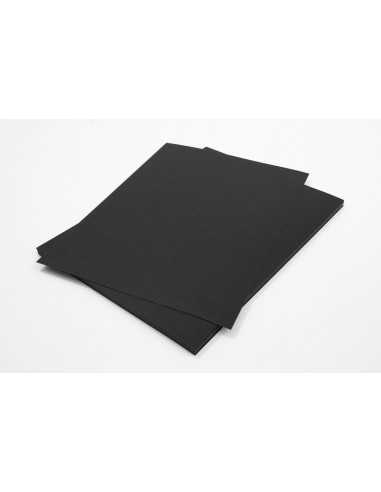 Barevný hladký Dekorační papír Kaskad 225g Raven Black černý pak. 20A4