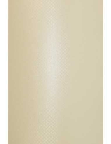 Perleťový metalizovaný dekorativní papír Aster Metallic Paper 250g Cream Dots 70x100cm