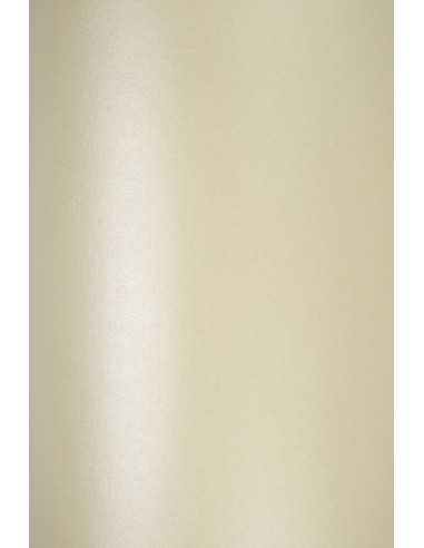 Perleťový metalizovaný dekorativní papír Aster Metallic Paper 300g Cream 70x100cm
