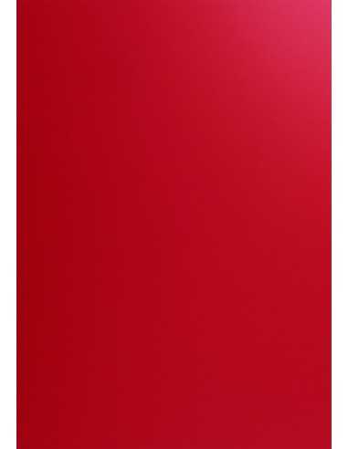 Barevný hladký Dekorační papír Curious Leather Paper Smooth 270g Red 70x100