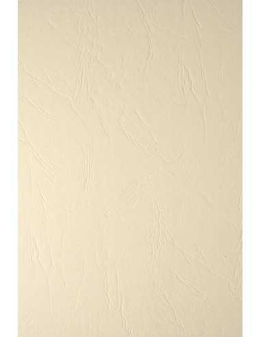 Texturovaný barevný dekorativní ľebrovaný papír Keaykolour 300g Leather Ecru 70x100