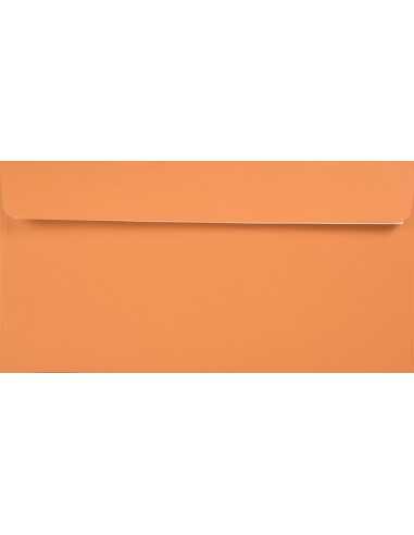 Ozdobná hladká jednobarevné ekologické obálka DL 11x22 HK Kreative Mandarin orange 120g