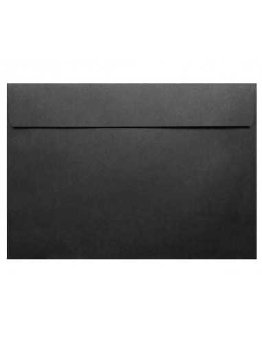 Ozdobná hladká jednobarevné obálka C5 16,2x22,9 HK Design tmavě černá 120g