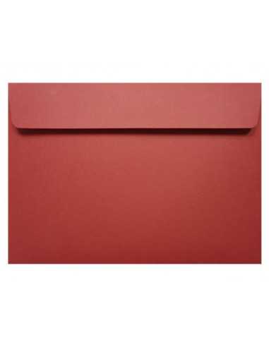 Ozdobná hladká jednobarevné obálka C5 16,2x22,9 HK Design červená 120g