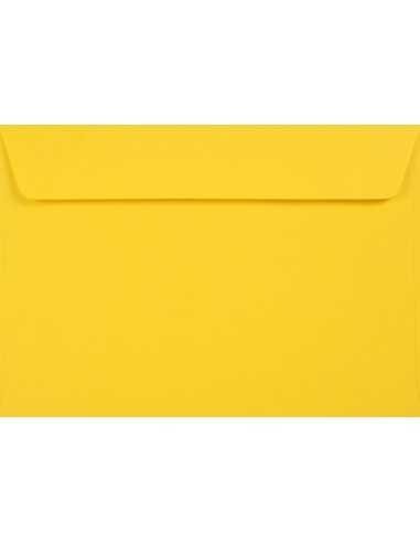 Ozdobná hladká jednobarevné ekologické obálka C6 11,4x16,2 HK Kreative Sun žlutá 120g