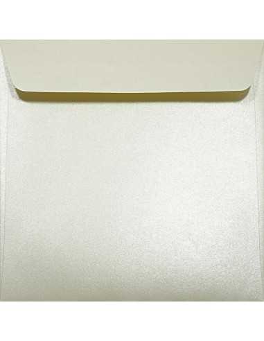 Ozdobná perleťová metalizovaná obálka čtvercová K4 17x17 HK Majestic Candelight Cream ecru 120g