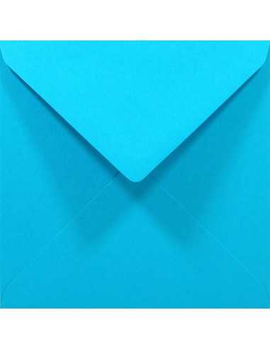 Ozdobná hladká jednobarevné obálka čtvercová K4 14x14 NK Rainbow R88 modrá 80g