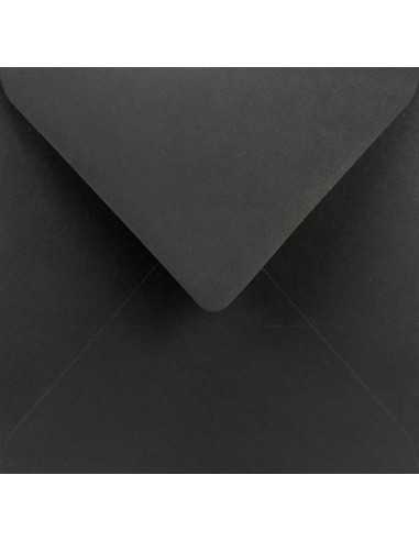 Ozdobná hladká jednobarevné obálka čtvercová K4 15,3x15,3 NK Sirio Color Nero černá 115g