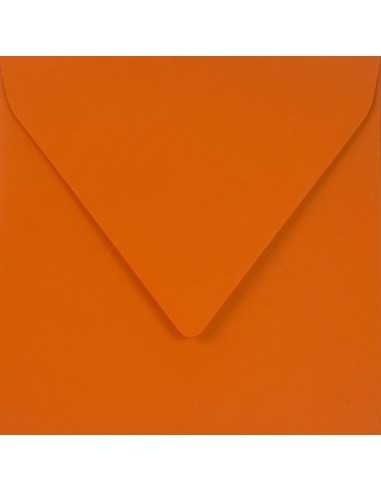 Ozdobná hladká jednobarevné obálka čtvercová K4 15,3x15,3 NK Sirio Color Arancio oranľová 115g