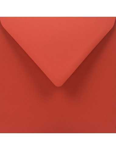 Ozdobná hladká jednobarevné ekologické obálka čtvercová K4 15,3x15,3 NK Woodstock Rosso červená 110g