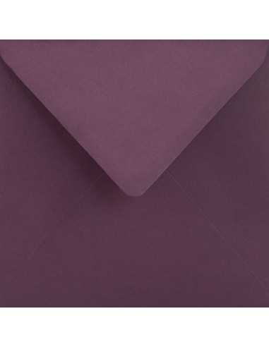 Ozdobná hladká jednobarevné obálka čtvercová K4 15,3x15,3 NK Sirio Color Vino tmavě fialová 115g