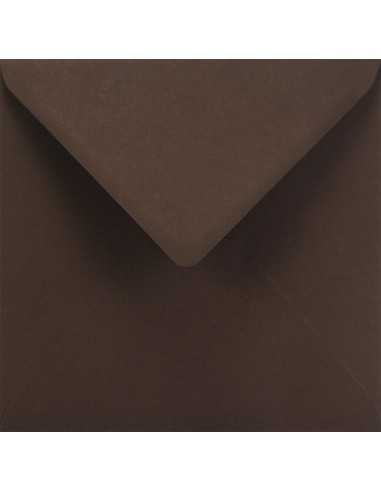 Ozdobná hladká jednobarevné obálka čtvercová K4 15,3x15,3 NK Sirio Color Cacao hnědá 115g