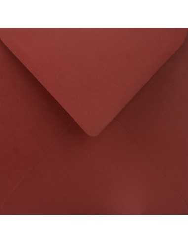 Ozdobná hladká jednobarevné obálka čtvercová K4 15,3x15,3 NK Sirio Color Cherry bordová 115g