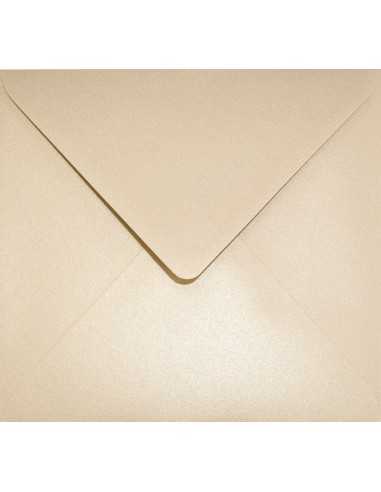 Ozdobná perleťová metalizovaná obálka čtvercová K4 15,5x15,5 NK Aster Metallic Nude Powder práąek růľová 120g