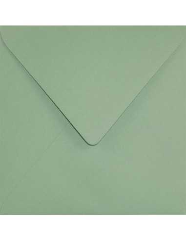 Ozdobná hladká jednobarevné ekologické obálka čtvercová K4 15,3x15,3 NK Keaykolour Matcha Tee zelená 120g