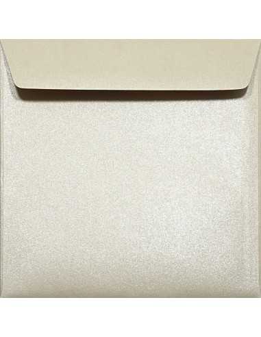 Ozdobná perleťová metalizovaná obálka čtvercová K4 15,6x15,6 NK Majestic Sand piaskowa 120g