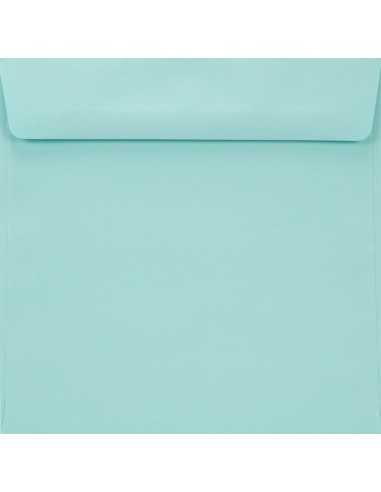 Ozdobná hladká jednobarevné obálka čtvercová K4 15,5x15,5 HK Burano Azzurro světle modrá 90g