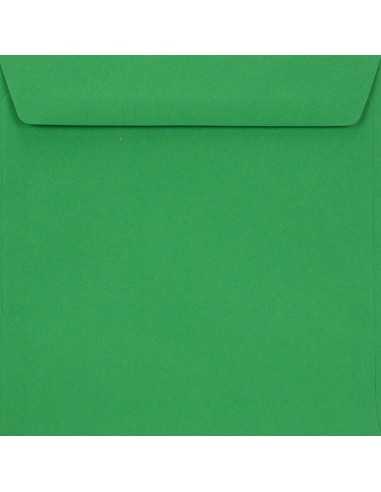 Ozdobná hladká jednobarevné obálka čtvercová K4 15,5x15,5 NK Burano Verde Bandiera zelená 90g