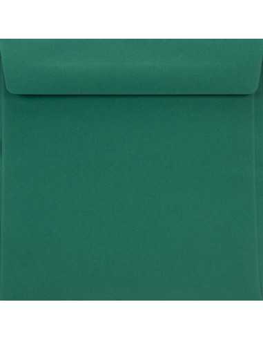 Ozdobná hladká jednobarevné obálka čtvercová K4 15,5x15,5 HK Burano English Green tmavě zelená 90g