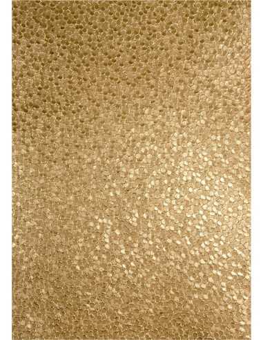 Perleťový metalizovaný dekorativní papír zlatý - skořápka 18x25 5ks.