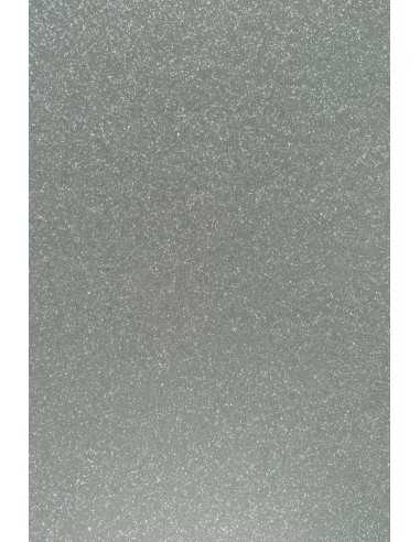 Dekorační papír s třpytkami 310g Iron-Gray balení 10A4