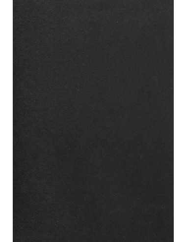 Barevný hladký Dekorační papír Burano 200g Nero B63 černý pak. 10SRA3