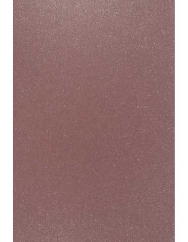 Dekorační papír s třpytkami 310g burgundské barvy balení 10A5