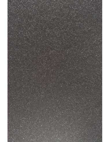Dekorační papír s třpytkami 310g černý balení 10A5