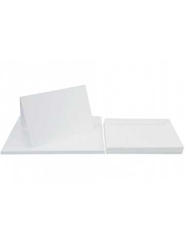 Sestava Dekorační hladký ekologický hladký Dekorační papír Lessebo 240g bílý s rýhami + obálka C6 Lessebo bílá 25ks.