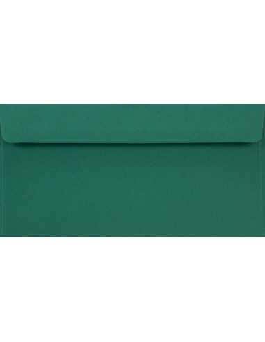 Ozdobná hladká jednobarevné obálka DL 11x22 HK Burano English Green tmavě zelená 90g