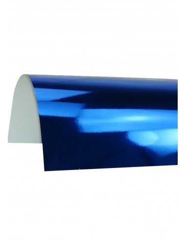 Dekorační papír, barevný, jednostranně lesklý Mirror 270g Lustro Blue modrý pak. 10A4