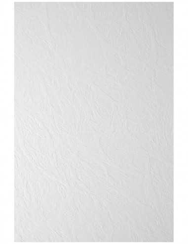 Texturovaný dekorativní papír Elfenbens 246g Leather bílý pak. 20A5