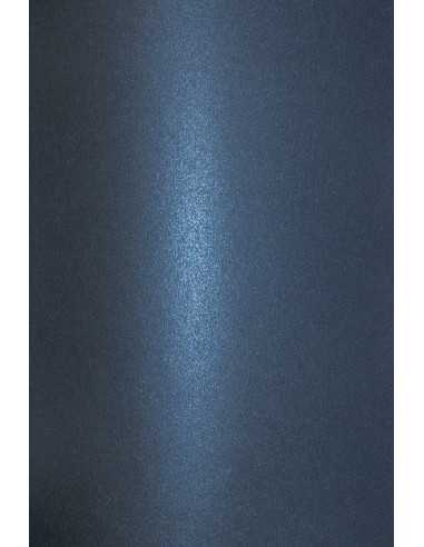 Perleťový metalizovaný dekorativní papír Aster Metallic 250g Queens Blue tmavý modrý pak. 10A5