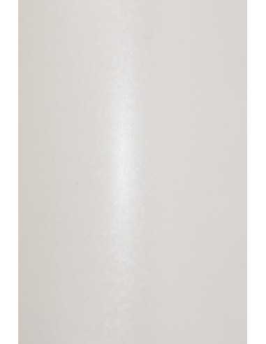 Perleťový metalizovaný dekorativní papír Aster Metallic 300g White bílý pak. 10A5