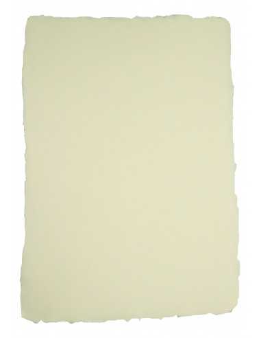 Dekorativní ruční hladký papír ecru 5A4