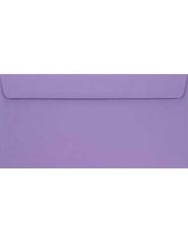 Ozdobná hladká jednobarevné obálka DL 11x22 HK Burano Violet fialová 90g