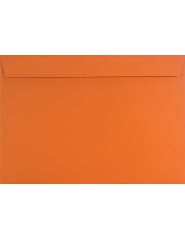 Ozdobná hladká jednobarevné obálka C4 22,9x32,4 HK Design oranľová 120g