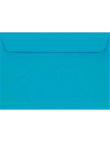 Ozdobná hladká jednobarevné obálka C6 11,4x16,2 HK Design modrá 120g