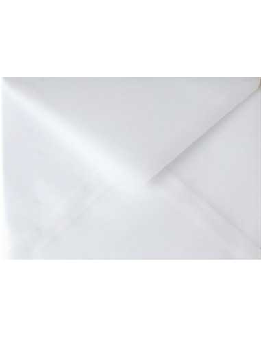 Ozdobná hladká transparentní obálka C7 8,2x11,4 BK Golden Star bílá 110g