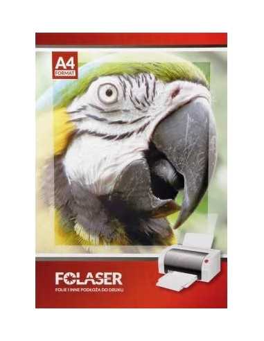 FOLASER MAT TRA Transparentní matná samolepicí fólie pro laserové tiskárny, balení. 10A4