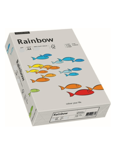 Barevný hladký Dekorační papír Rainbow 160g R96 ąedý pak. 250A4