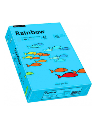 Barevný hladký Dekorační papír Rainbow 160g R87 modrý pak. 250A4