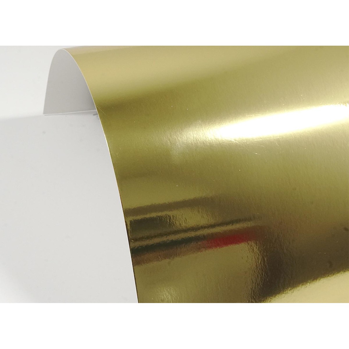 Barevný ozdobný papír jednostranně zrcadlový Mirror 300g Zrcadlo Gold zlatý bal. 10A4